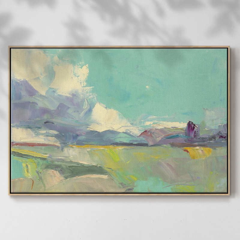 " Road Trip ", 27" H x 41" W x 2" D, Natural Floater Framed Canvas