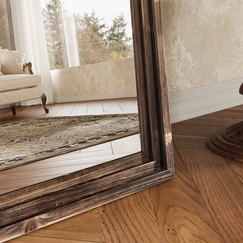 Full Length Mirror with Solid Wood Frame –  Floor Mirror Rectangular 63"x21"