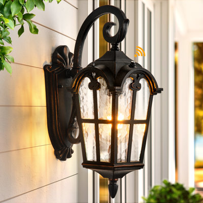  Large Size Oil Rubbed Bronze Outdool Wall Lights Dusk to Dawn, Waterproof Outdoor Light Fixtures Wall Mount