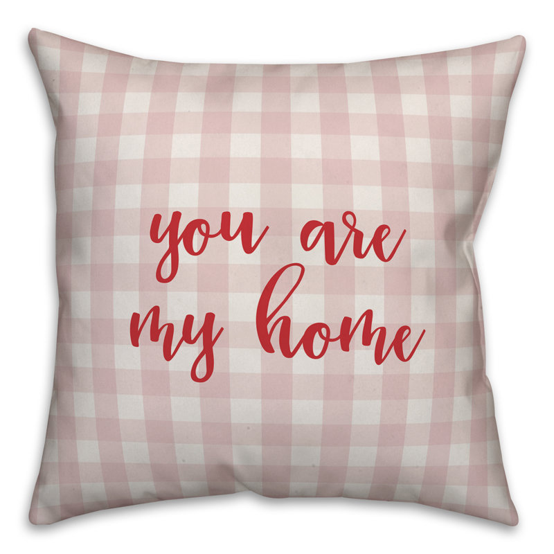  Coussin You are My Home, Rose / Rouge, Housse de coussin