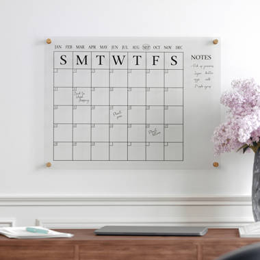 Scribbledo Wall Mounted Monthly Glass Calendar 34 x46