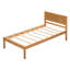 Structure de lit plateforme avec tête de lit, support à lattes de bois, aucun sommier requis, simple, chêne