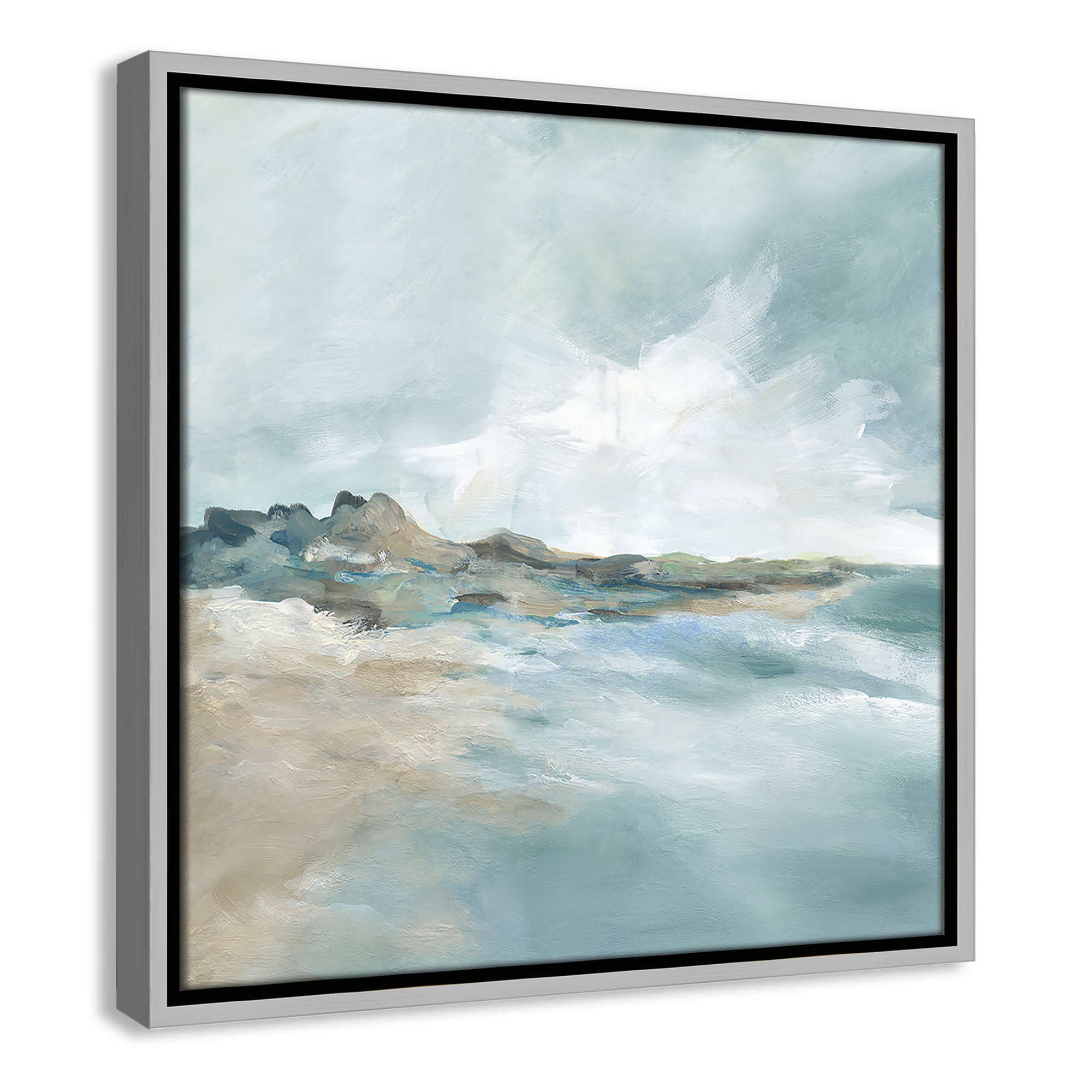 Sandpoint Print by Carol Robinson, Silver, 17.5" H x 17.5" W