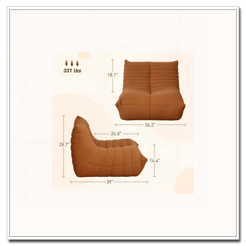 Fauteuil à billes, Orange