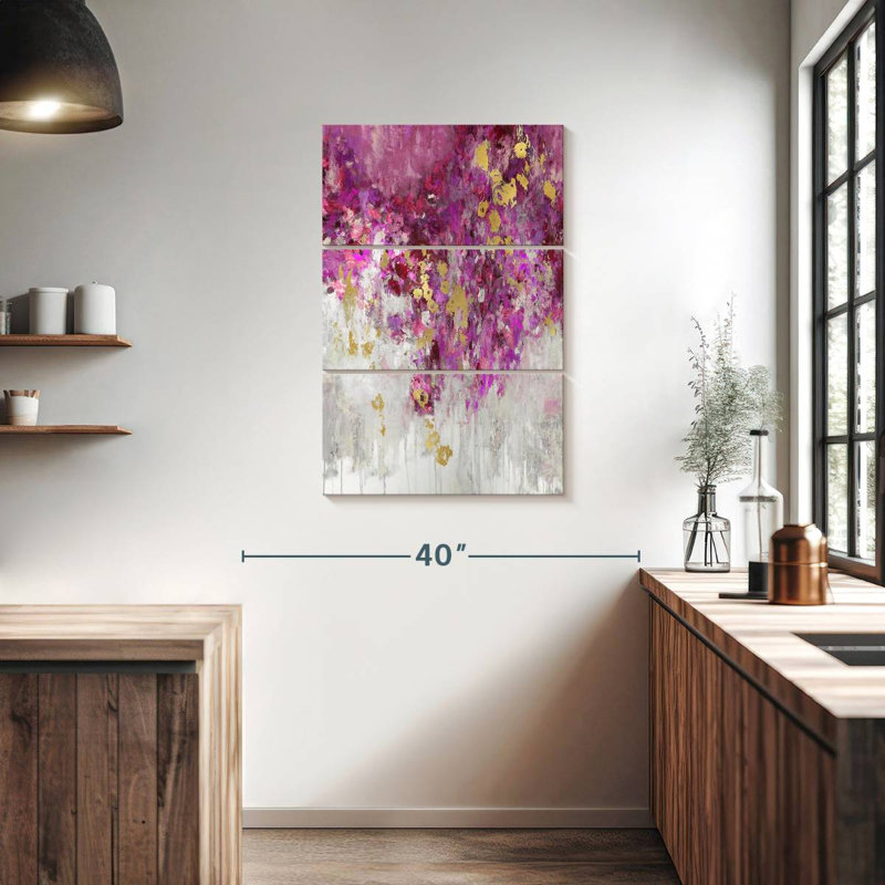 Magenta cascade Avery, H 38 po x l 24 po