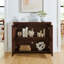 Buffet Mid-Century moderne en rotin avec 2 trous de sortie, idéal pour un rangement polyvalent et un design élégant dans n'importe quelle pièce-1199598315