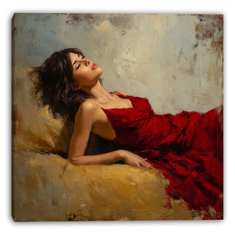 Art mural sur toile Scarlet Glow, H 30 po x l 30 po