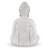 22.75"H MGO White Meditating Buddha Statue