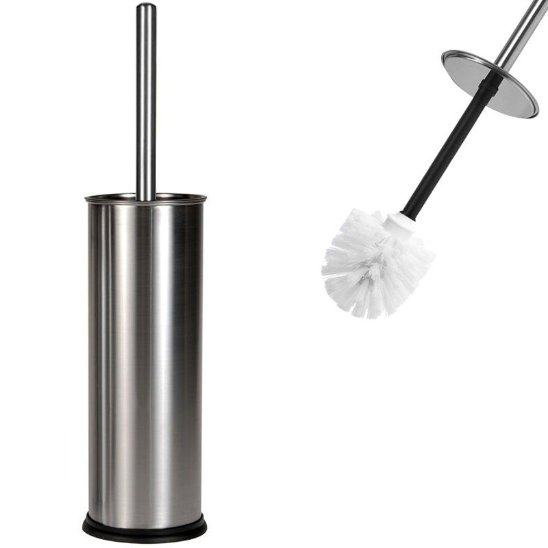 Longbridge Free-Standing Toilet Brush and Holder, Stainless steel