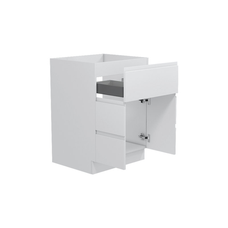 Base de meuble-lavabo simple autoportante 24 po MagickWoods seulement en blanc