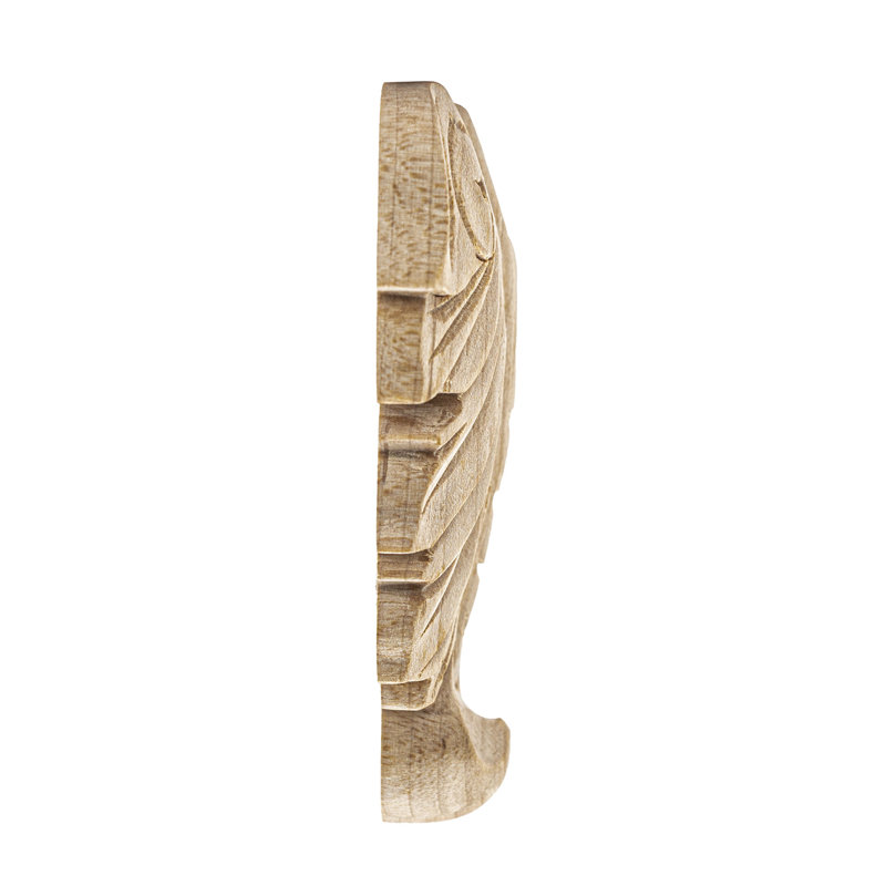 Hand Carved Unfinished Maple Wood Acanthus Onlay Applique