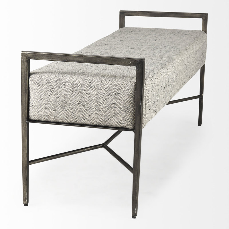 Banc rembourré Genevieve, Crème