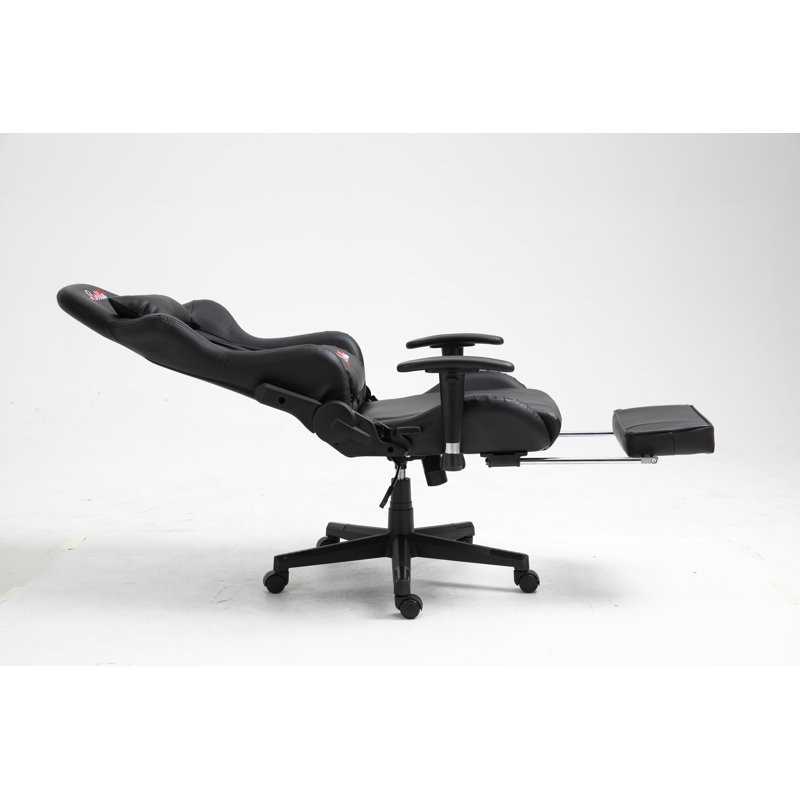 Fauteuil lombaire de massage pour PC et fauteuil de jeu de course, Noir