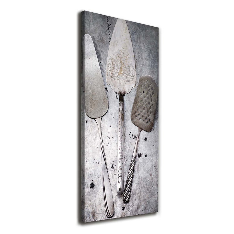 Metal Cutlery - Wrapped Canvas Print