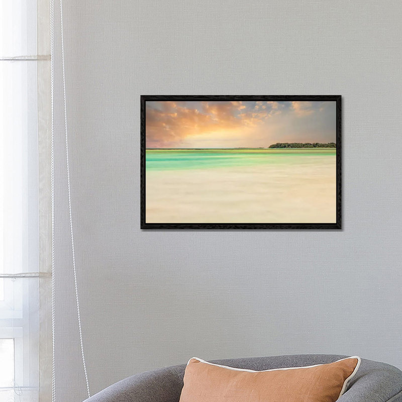 Tranquil Paradise by Mark Paulda - Print on Canvas, 45.72cm H x 66.04cm W x 3.81cm D, Black Floater Framed
