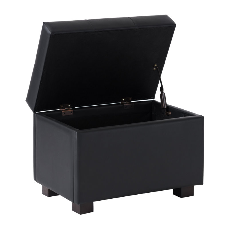 Repose-pieds de rangement en similicuir Idabel