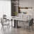 Rectangular Solid Wood + Sintered Stone tabletop Dining Table-110223179