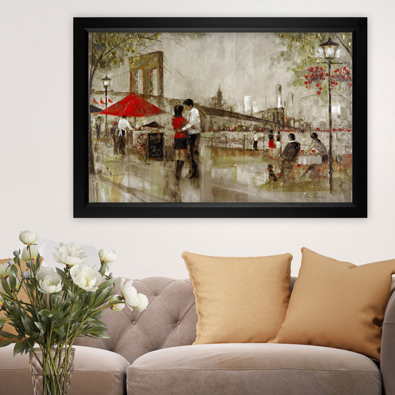 « new york amour » par ruanes, peinture sur toile encadrée