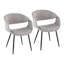 Chaises rembourrées Clarissa avec pieds fuselés en métal-1947530943-1967551342