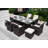 6 - Person Patio Dining Set Umbrella Hole Included Rectangular Table with Cushions Included