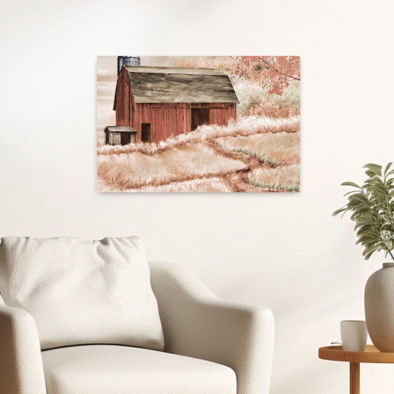 Paysage de campagne contemporain II, H 16 po x l 24 po