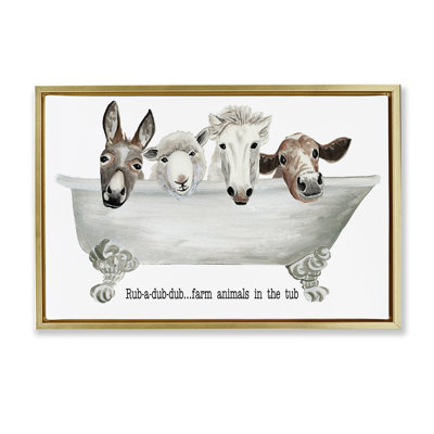 «Farm Farm», toile flottante encadrée par Cat Thurman Designs