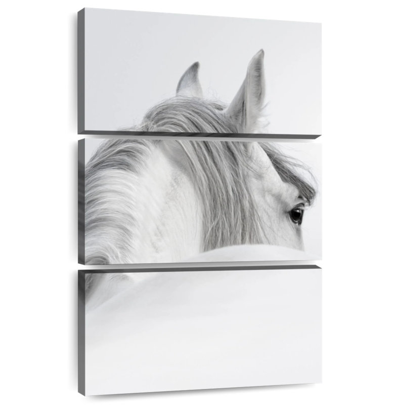 Brampt Gray Haired Horse, 74" H x 48" W