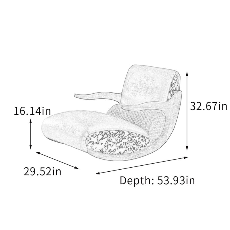 Chaise berçante simple en similicuir Living Room, Brun