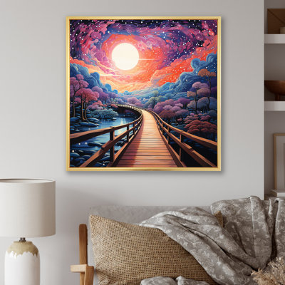 Coral Bridge Dreamy Passage Pointillism I