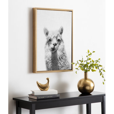«Alpaca Portrait» par Simon Te, impression sur toile encadrée