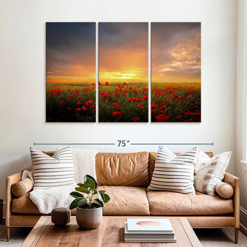 Alvord Denmark Poppy Field, 42" H x 65" W