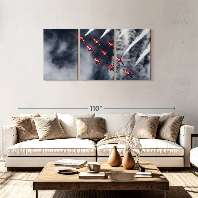 Mehar Red Epic Airplanes, 36" H x 74" W