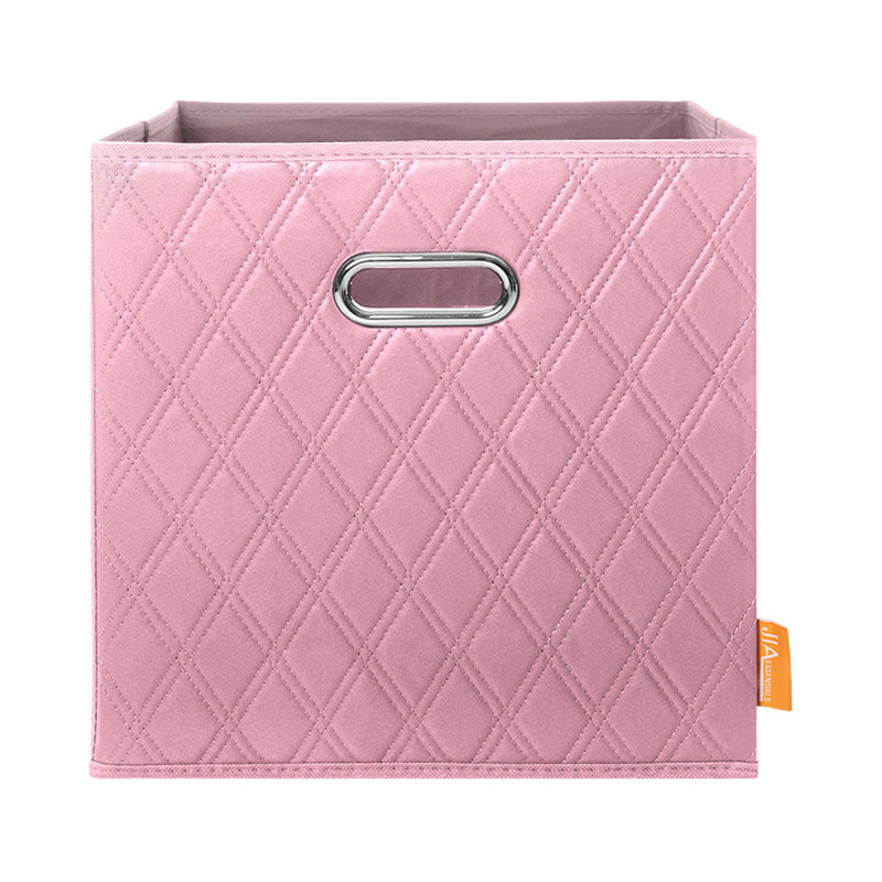 Ensemble de cubes ou bacs en similicuir Jiaessentiels, H 13 po x l 13 po x P 13 po, Rose