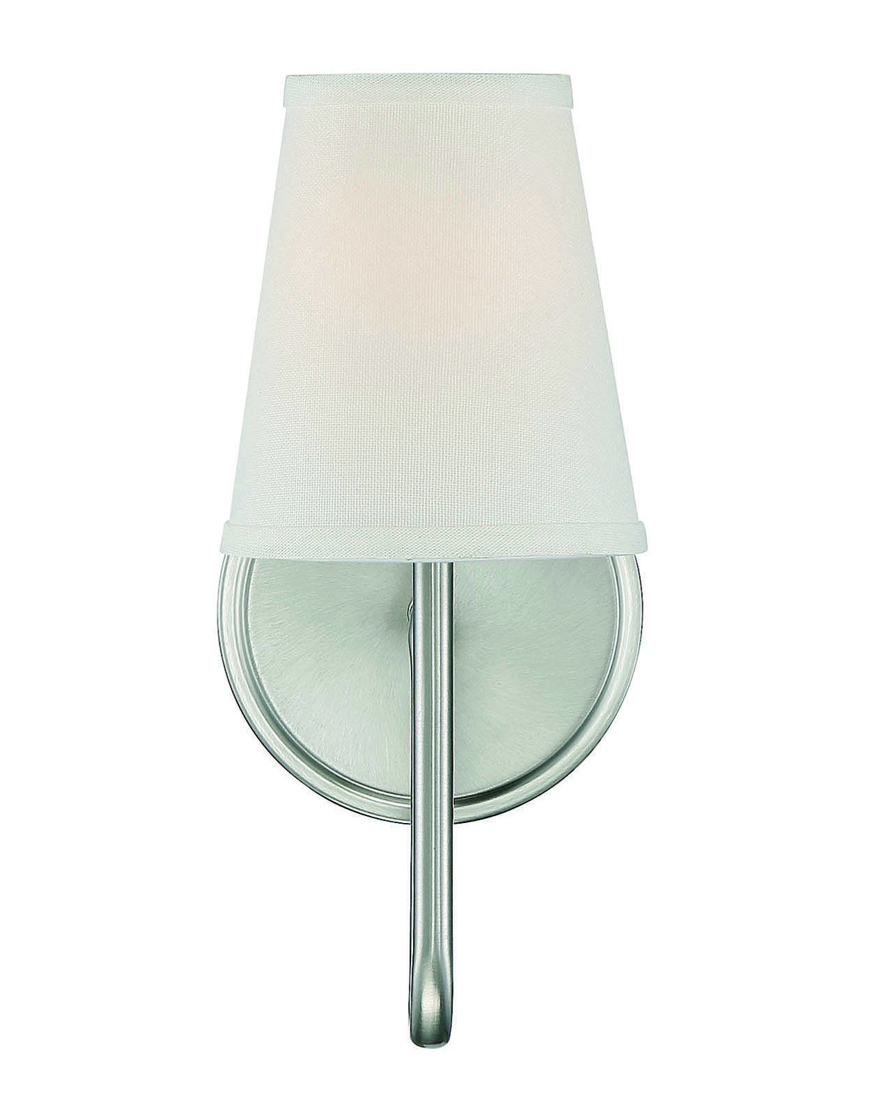 Ponta Single Light Dimmable Armed Sconce, Brushed Nickel