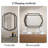 Wall Decorative Mirror, Modern Wall Mirror For Bathroom, Wall Vanity Mirror With Irregular And Rectangular Metal Black Frame-1853817472