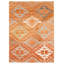 Tapis géométrique tissé à la machine en orange-71115258