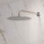  Système de douche thermostatique Tinian avec panneau de commande divisé Douche double de 12 po et 6 po, douche à main en nickel brossé-87415223