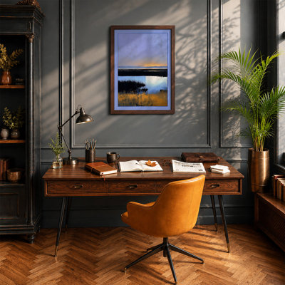 Wetland At Dawn Scandinavian - Single Picture Frame Print