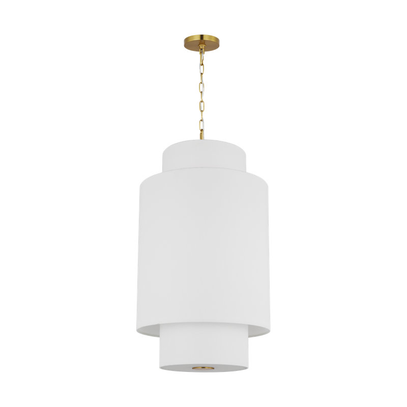 Sawyer Pendant, 27.38" H x 15" W x 15" D, Burnished Brass, 1