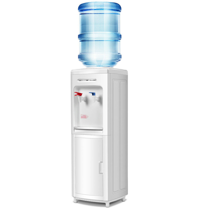 Gymax White Free Standing Top Loading Water Dispenser