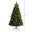 7.5Ft. Artificial Christmas Tree With 450 Warm White Clear Globe Bulbs And LED Lights