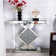 Amla 31.5" Mirrored Glass Console Table With Glass Top Sofa Table