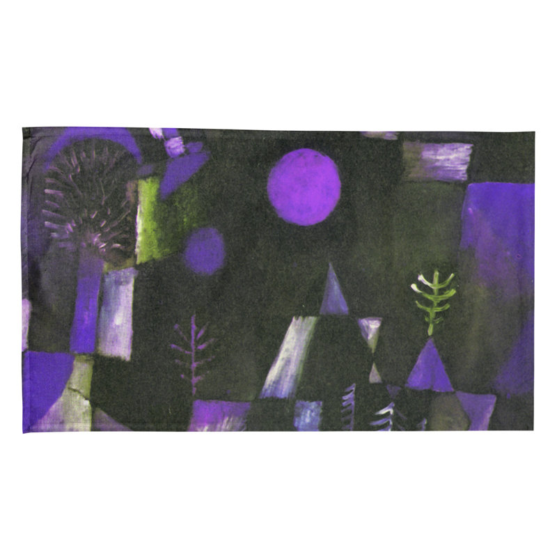 Serviette de thé full moon, Sergé de coton, Mauve
