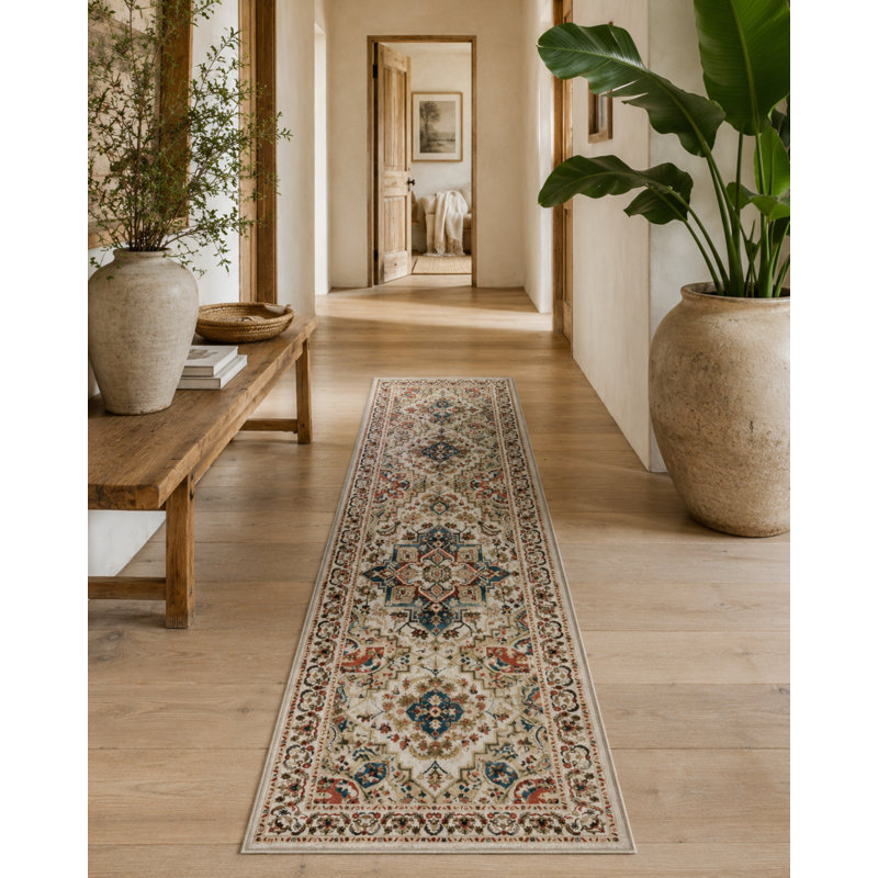 Tapis rectangulaire Virgen, Tapis de couloir 2 pi 8 po x 9 pi 11 po