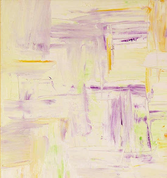 White On Purple Painting by Irina Gorbman