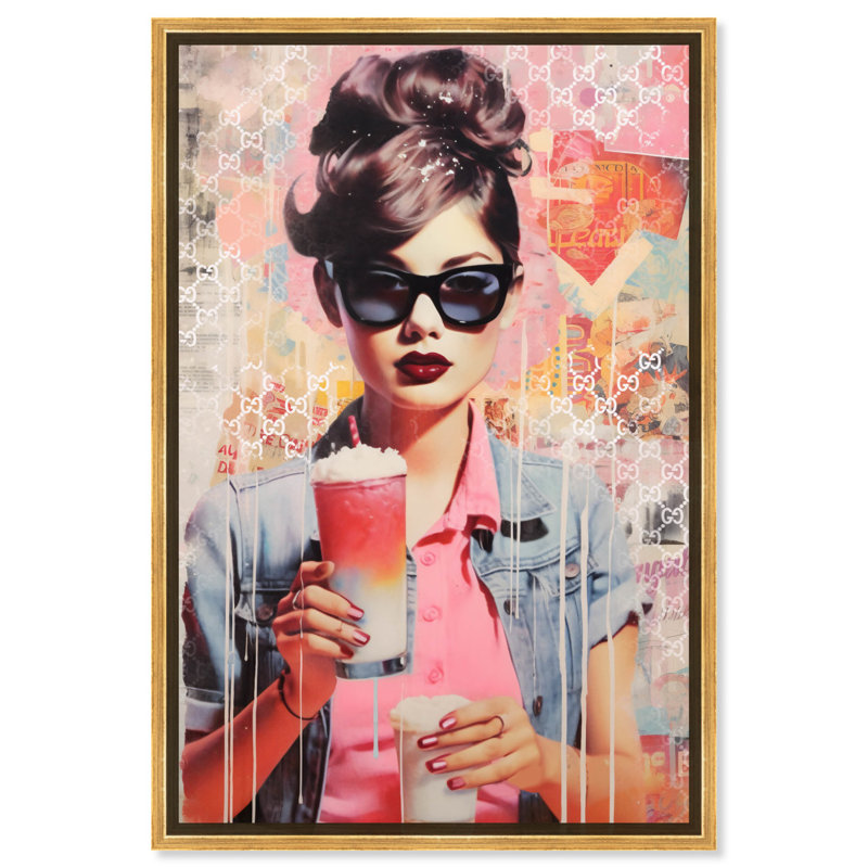 «Sweet Tooth», reproduction d'art sur toile par Art Remedy, H 46 po x l 31 po, Cadre doré