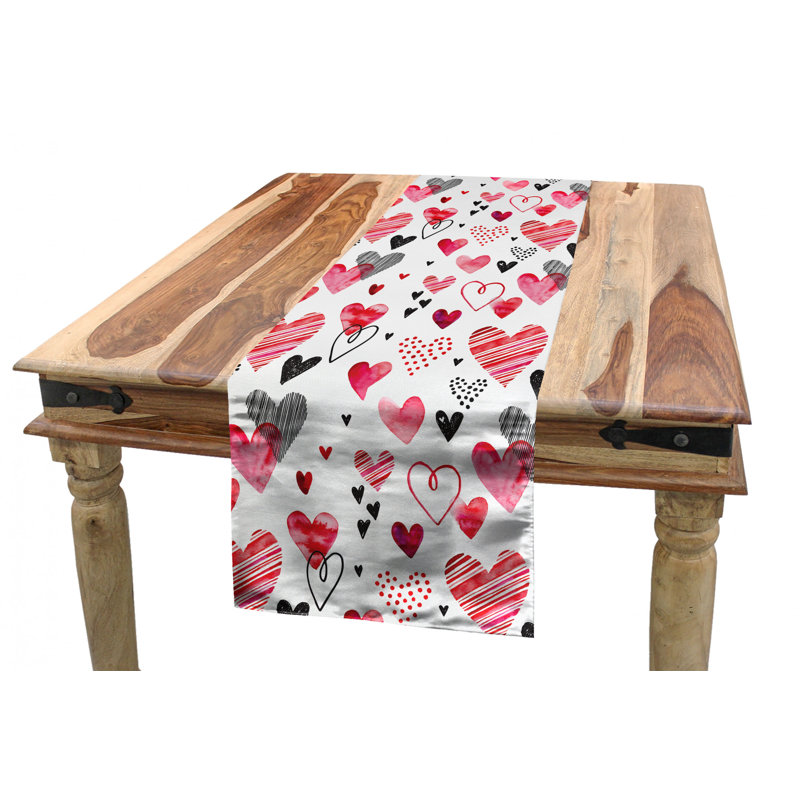 Geometric Valentine's Day Table Runner, 120" x 16"