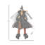 25 po sorcière d'Halloween assise