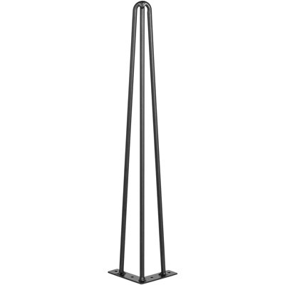 Pieds de table en épingle à cheveux en métal 24 po Vevor - ensemble de 4, acier au carbone massif, finition noire pour tables basses et meubles