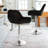 Swivel Upholstered Adjustable Height Counter Stool-85840536
